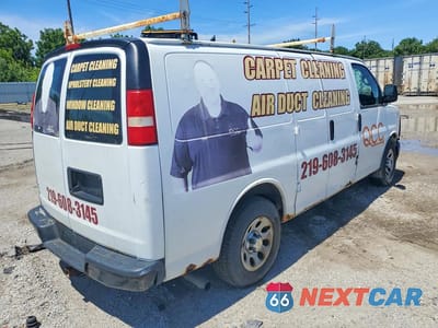 Trzecie zdjęcie samochodu z tyłu: 2014 CHEVROLET EXPRESS G1500 VIN:1GCSGAFX6E1108428 - miniatura
