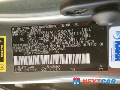 Zdjęcie 13 z 13 samochodu: 2012 TOYOTA HIGHLANDER LIMITED VIN:5TDDK3EH5CS131986 - miniatura