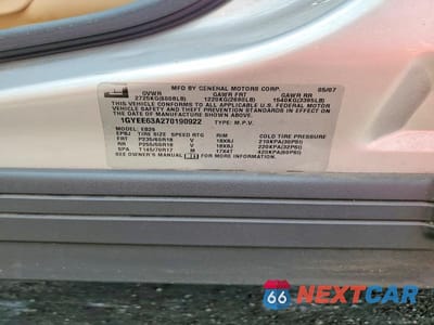 Zdjęcie 13 z 13 samochodu: 2007 CADILLAC SRX VIN:1GYEE63A270190922 - miniatura