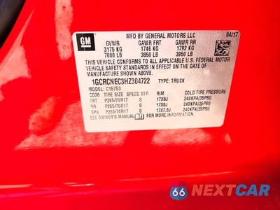 Zdjęcie 12 z 12 samochodu: 2017 CHEVROLET SILVERADO C1500 VIN:1GCRCNEC3HZ304722 - miniatura