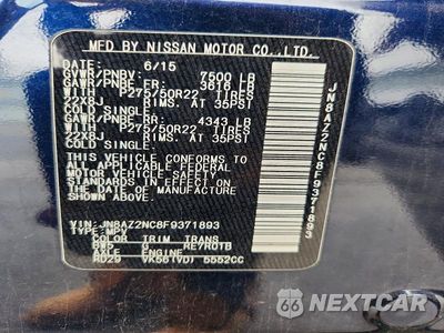 Zdjęcie 13 z 13 samochodu: 2015 INFINITI QX80 BASE VIN:JN8AZ2NC8F9371893 - miniatura