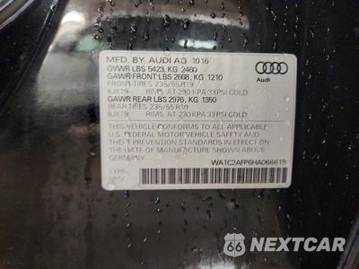 Zdjęcie 12 z 12 samochodu: 2017 AUDI Q5 PREMIUM VIN:WA1C2AFP6HA066618 - miniatura