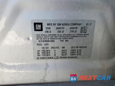 Zdjęcie 12 z 12 samochodu: 2017 CHEVROLET TRAX LS VIN:KL7CJKSB0HB143855 - miniatura