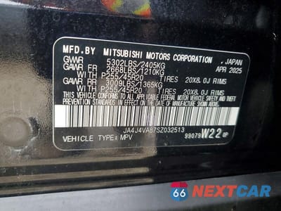 Zdjęcie 12 z 12 samochodu: 2025 MITSUBISHI OUTLANDER SE VIN:JA4J4VA87SZ032513 - miniatura