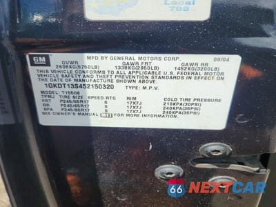 Zdjęcie 12 z 12 samochodu: 2005 GMC ENVOY VIN:1GKDT13S452150320 - miniatura