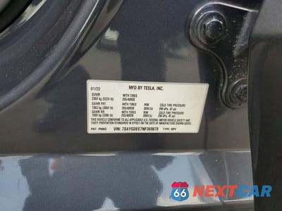 Zdjęcie 14 z 14 samochodu: 2022 TESLA MODEL Y VIN:7SAYGDEE7NF369878 - miniatura