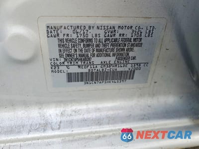 Zdjęcie 12 z 12 samochodu: 2017 NISSAN VERSA 1.6 SV VIN:3N1CN7AP5HK465397 - miniatura