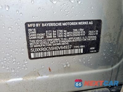 Zdjęcie 13 z 13 samochodu: 2017 BMW X5 XDRIVE35I VIN:5UXKR0C55H0V64937 - miniatura