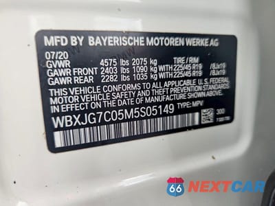 Zdjęcie 14 z 14 samochodu: 2021 BMW X1 SDRIVE28I VIN:WBXJG7C05M5S05149 - miniatura