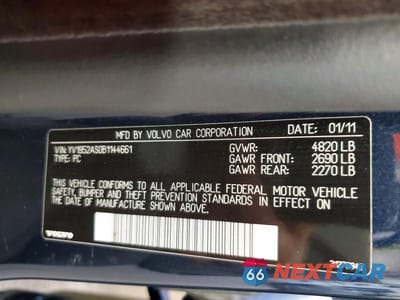 Zdjęcie 12 z 12 samochodu: 2011 VOLVO S80 3.2 VIN:YV1952AS0B1144661 - miniatura