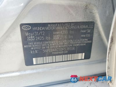 Zdjęcie 12 z 12 samochodu: 2013 HYUNDAI SONATA GLS VIN:5NPEB4AC5DH538556 - miniatura