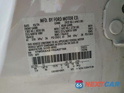 Zdjęcie 12 z 12 samochodu: 2024 FORD EXPLORER POLICE INTERCEPTOR VIN:1FM5K8AB1RGA67169 - miniatura