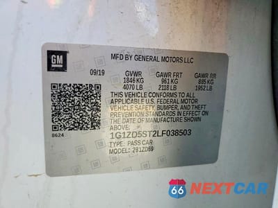 Zdjęcie 12 z 12 samochodu: 2020 CHEVROLET MALIBU VIN:1G1ZD5ST2LF038503 - miniatura