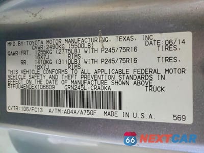 Zdjęcie 12 z 12 samochodu: 2014 TOYOTA TACOMA V6 VIN:5TFUU4EN0EX106609 - miniatura