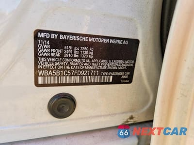 Zdjęcie 12 z 12 samochodu: 2015 BMW 535 I VIN:WBA5B1C57FD921711 - miniatura