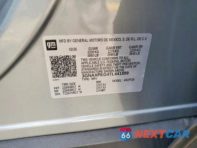 Zdjęcie 14 z 14 samochodu: 2026 CHEVROLET EQUINOX LT VIN:3GNAXPEG4TL441899 - miniatura