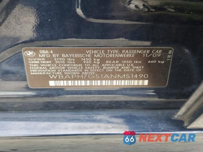 Zdjęcie 13 z 13 samochodu: 2010 BMW 328 I VIN:WBAPH7G51ANM51490 - miniatura