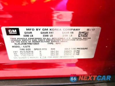 Zdjęcie 13 z 13 samochodu: 2017 BUICK ENCORE PREFERRED VIN:KL4CJASB7HB212824 - miniatura