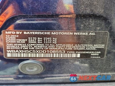 Zdjęcie 12 z 12 samochodu: 2013 BMW 528 XI VIN:WBAXH5C5XDD108553 - miniatura
