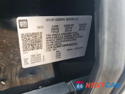 Zdjęcie 14 z 14 samochodu: 2023 GMC YUKON SLT VIN:1GKS2BKT4PR483301 - miniatura