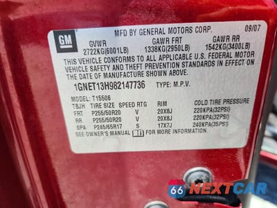 Zdjęcie 13 z 13 samochodu: 2008 CHEVROLET TRAILBLAZER SS VIN:1GNET13H982147736 - miniatura