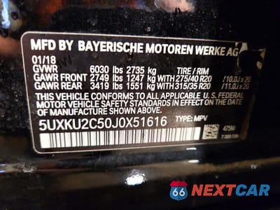 Zdjęcie 13 z 13 samochodu: 2018 BMW X6 XDRIVE35I VIN:5UXKU2C50J0X51616 - miniatura