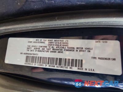 Zdjęcie 12 z 12 samochodu: 2004 SUBARU LEGACY L SPECIAL VIN:4S3BH625647304721 - miniatura