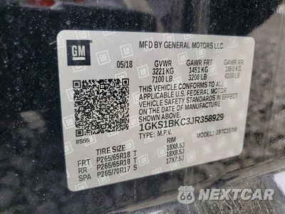 Zdjęcie 13 z 13 samochodu: 2018 GMC YUKON SLT VIN:1GKS1BKC3JR358929 - miniatura