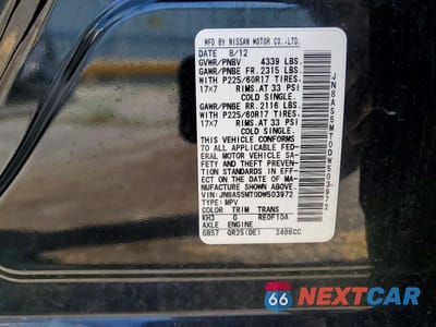 Zdjęcie 13 z 13 samochodu: 2013 NISSAN ROGUE VIN:JN8AS5MT0DW503972 - miniatura