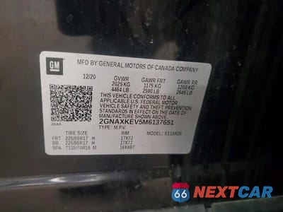 Zdjęcie 13 z 13 samochodu: 2021 CHEVROLET EQUINOX LT VIN:2GNAXKEV5M6137651 - miniatura