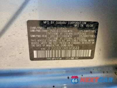 Zdjęcie 12 z 12 samochodu: 2024 SUBARU CROSSTREK VIN:JF2GUABC0R8349644 - miniatura
