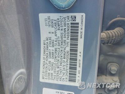 Zdjęcie 12 z 12 samochodu: 2023 HONDA CIVIC TOURING VIN:2HGFE1F91PH305280 - miniatura