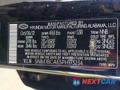 Zdjęcie 13 z 13 samochodu: 2023 HYUNDAI TUCSON SEL VIN:5NMJBCAE5PH193234 - miniatura
