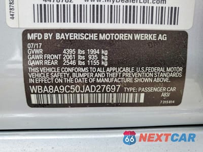 Zdjęcie 12 z 12 samochodu: 2018 BMW 320 I VIN:WBA8A9C50JAD27697 - miniatura