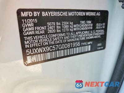 Zdjęcie 13 z 13 samochodu: 2016 BMW X3 XDRIVE28I VIN:5UXWX9C57G0D81956 - miniatura