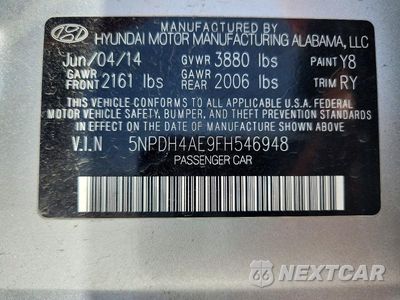 Zdjęcie 12 z 12 samochodu: 2015 HYUNDAI ELANTRA LIMITED VIN:5NPDH4AE9FH546948 - miniatura