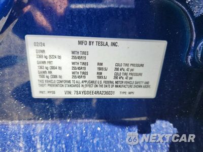 Zdjęcie 12 z 12 samochodu: 2024 TESLA MODEL Y VIN:7SAYGDEE4RA236031 - miniatura