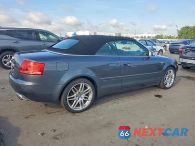 Trzecie zdjęcie samochodu z tyłu: 2008 AUDI S4 QUATTRO CABRIOLET VIN:WUARL48H08K900299 - miniatura