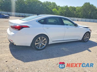 Trzecie zdjęcie samochodu z tyłu: 2018 GENESIS G80 3.8 VIN:KMHGN4JE8JU227671 - miniatura