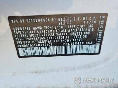 Zdjęcie 12 z 12 samochodu: 2017 VOLKSWAGEN JETTA SE VIN:3VWDB7AJ5HM276305 - miniatura