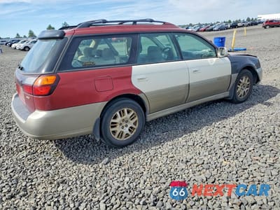 Trzecie zdjęcie samochodu z tyłu: 2003 SUBARU LEGACY OUTBACK AWP VIN:4S3BH675X37651783 - miniatura