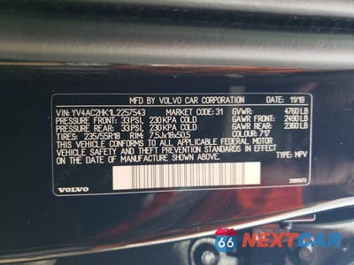 Zdjęcie 13 z 13 samochodu: 2020 VOLVO XC40 T4 MOMENTUM VIN:YV4AC2HK1L2257543 - miniatura