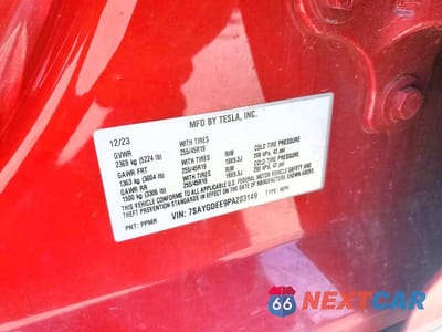 Zdjęcie 12 z 12 samochodu: 2023 TESLA MODEL Y VIN:7SAYGDEE9PA203149 - miniatura