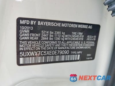 Zdjęcie 12 z 12 samochodu: 2014 BMW X3 XDRIVE35I VIN:5UXWX7C5XE0E79090 - miniatura