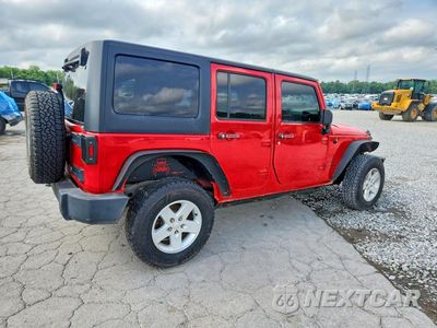 Trzecie zdjęcie samochodu z tyłu: 2018 JEEP WRANGLER UNLIMITED SPORT VIN:1C4HJWDG1JL919368 - miniatura