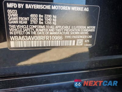 Zdjęcie 12 z 12 samochodu: 2024 BMW 430I GRAN COUPE VIN:WBA63AV08RFR10986 - miniatura
