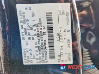 Zdjęcie 12 z 12 samochodu: 2019 FORD F150 XL VIN:1FTEW1CPXKKC30221 - miniatura