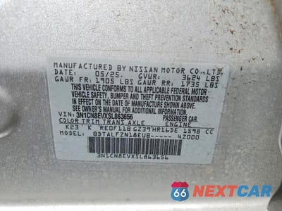 Zdjęcie 12 z 12 samochodu: 2025 NISSAN VERSA SV VIN:3N1CN8EVXSL863656 - miniatura