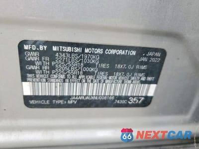 Zdjęcie 13 z 13 samochodu: 2022 MITSUBISHI OUTLANDER SPORT ES VIN:JA4ARUAUXNU008166 - miniatura