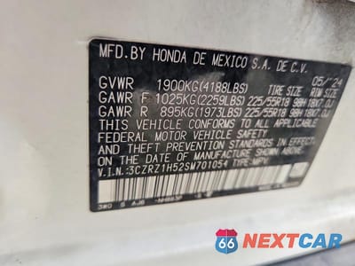 Zdjęcie 13 z 13 samochodu: 2025 HONDA HR-V SPORT VIN:3CZRZ1H52SM701054 - miniatura